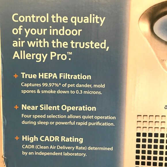 Allergy Pro Professional Air Purifier With True HEPA Filtration - Captures Polle - Picture 8 of 15